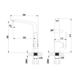 Смеситель для кухонной мойки Lemark Melange (LM4905CW)